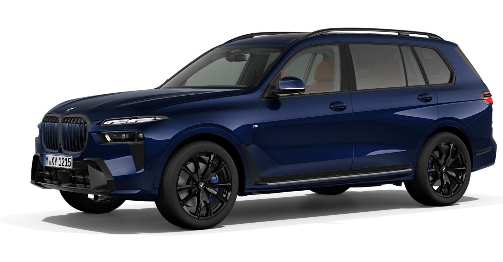 BMW X7 xDrive40d in Blau von vorne BMW X7 xDrive40d in Blau von vorne