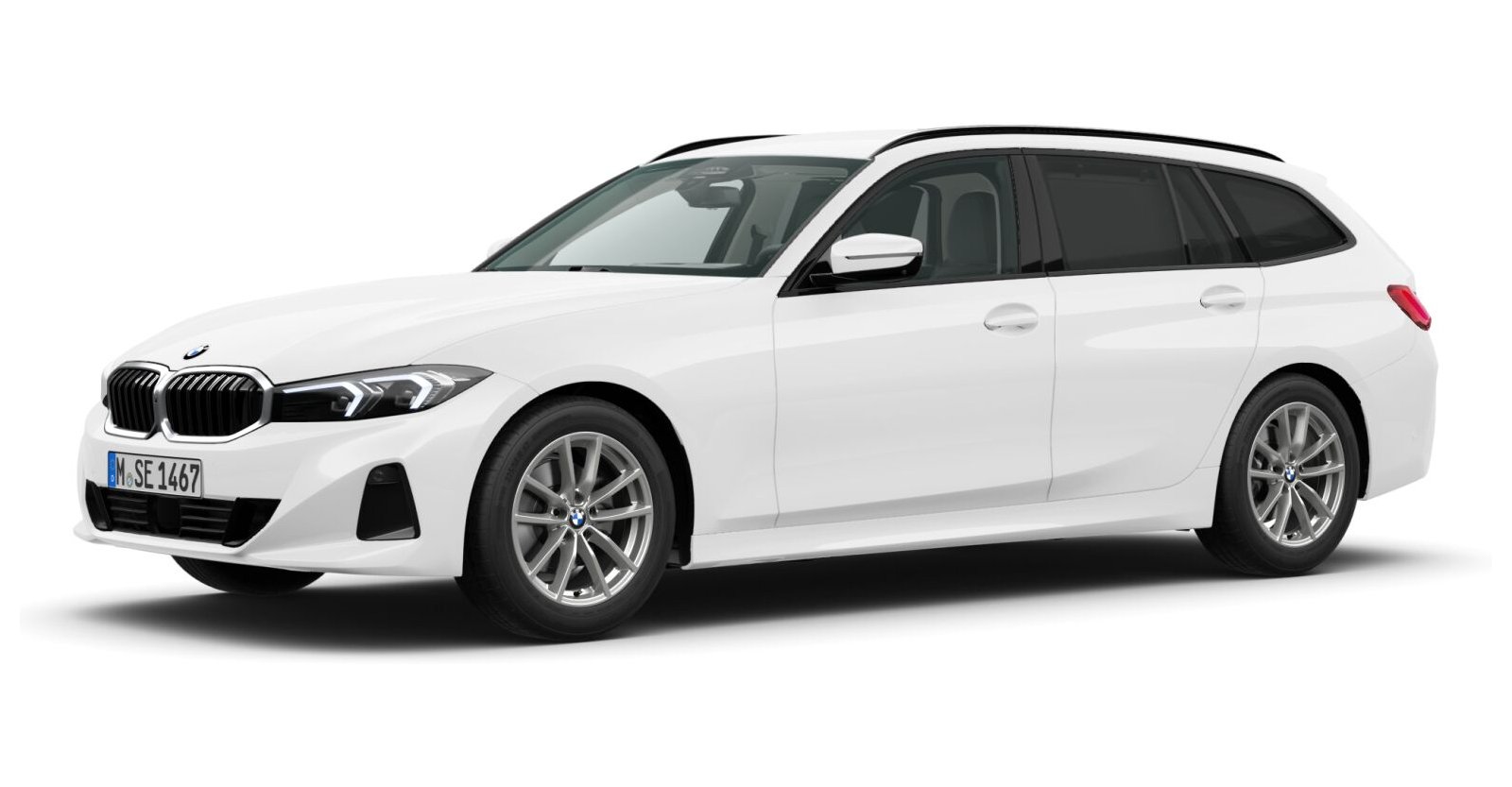 BMW 320d Touring in Weiß von vorne BMW 320d Touring in Weiß von vorne