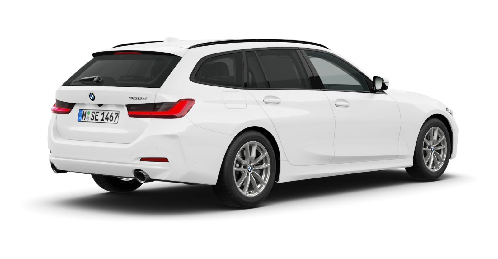 BMW BMW 3er in Weiß von hinten