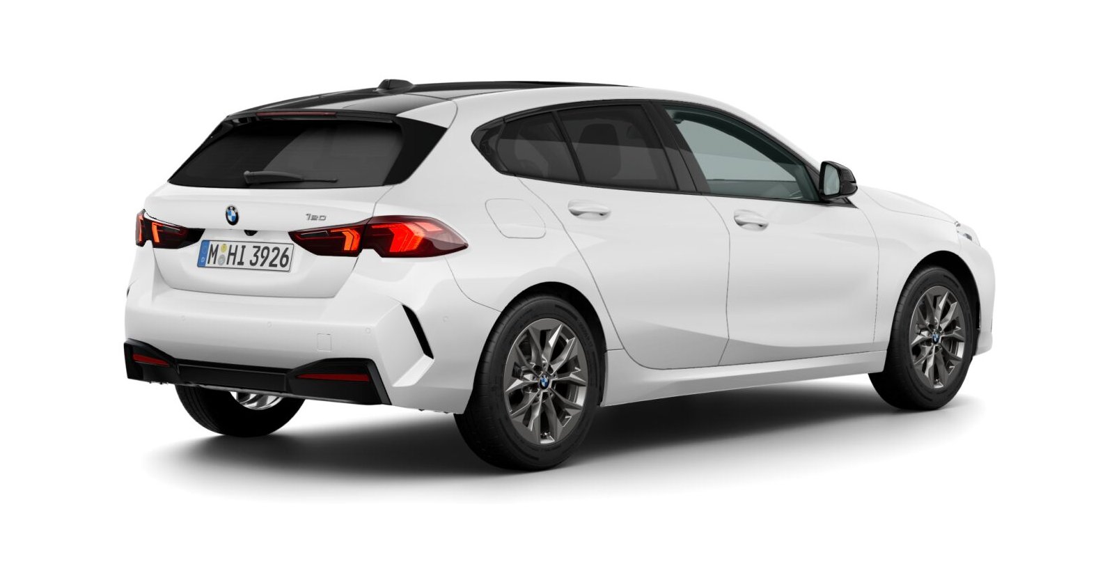 BMW BMW 1er in Weiß von hinten
