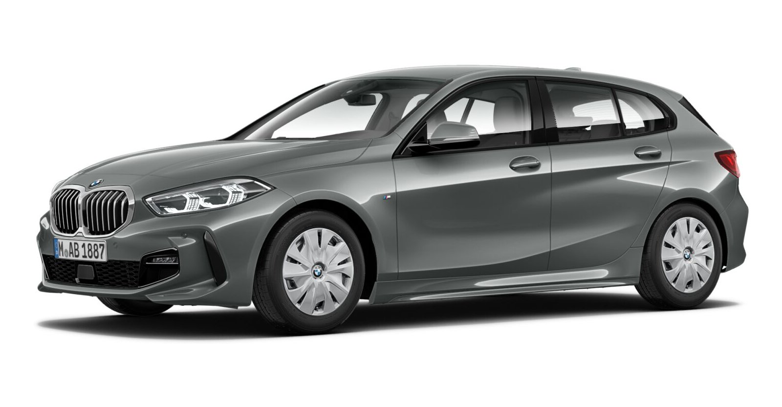 BMW 120i in Grau von vorne BMW 120i in Grau von vorne