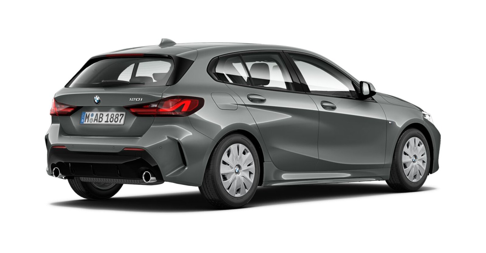 BMW BMW 1er in Grau von hinten BMW BMW 1er in Grau von hinten