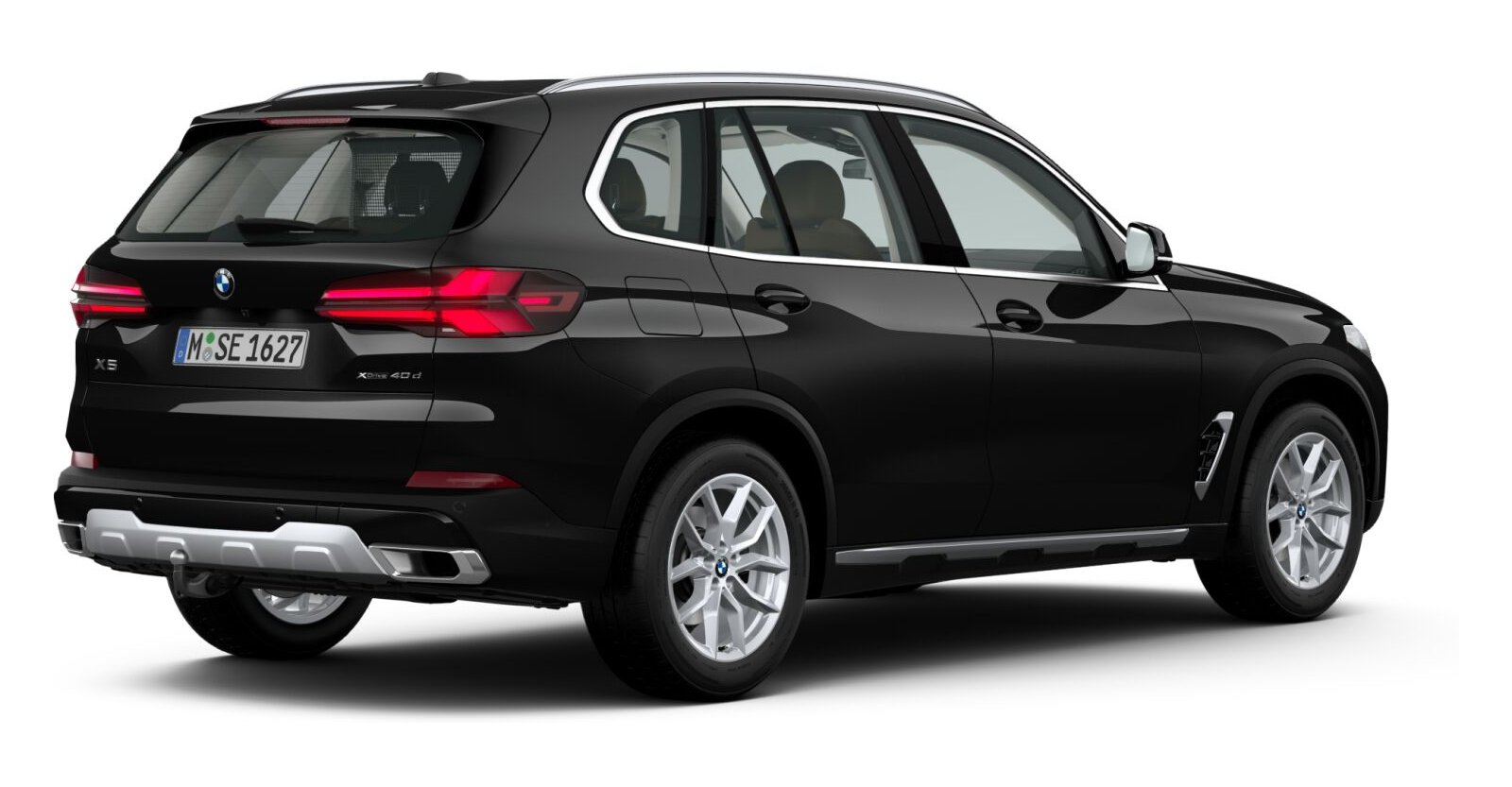 BMW BMW X in Schwarz von hinten