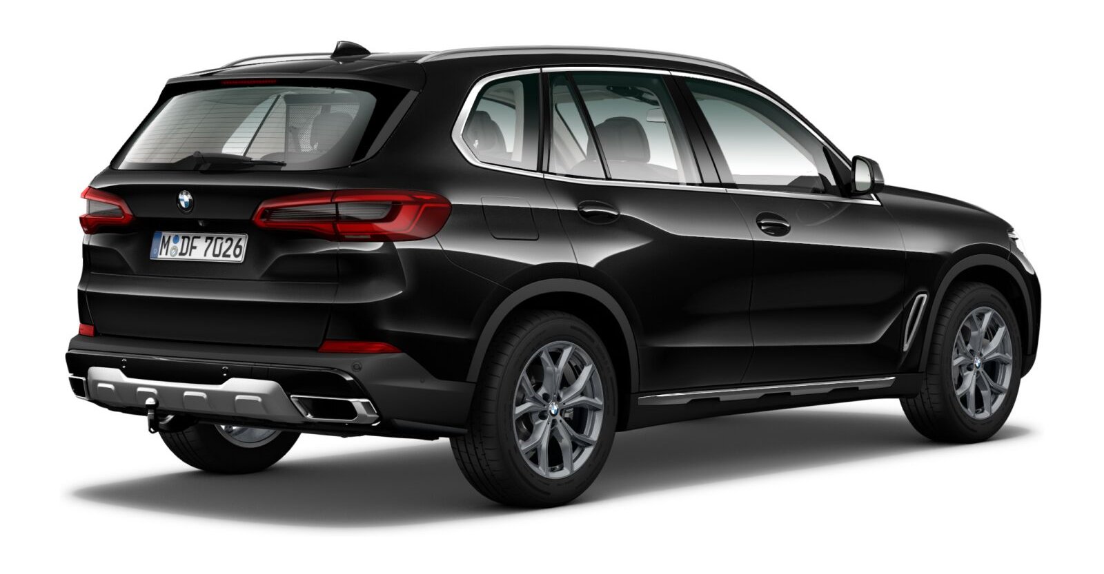 BMW BMW X in Schwarz von hinten