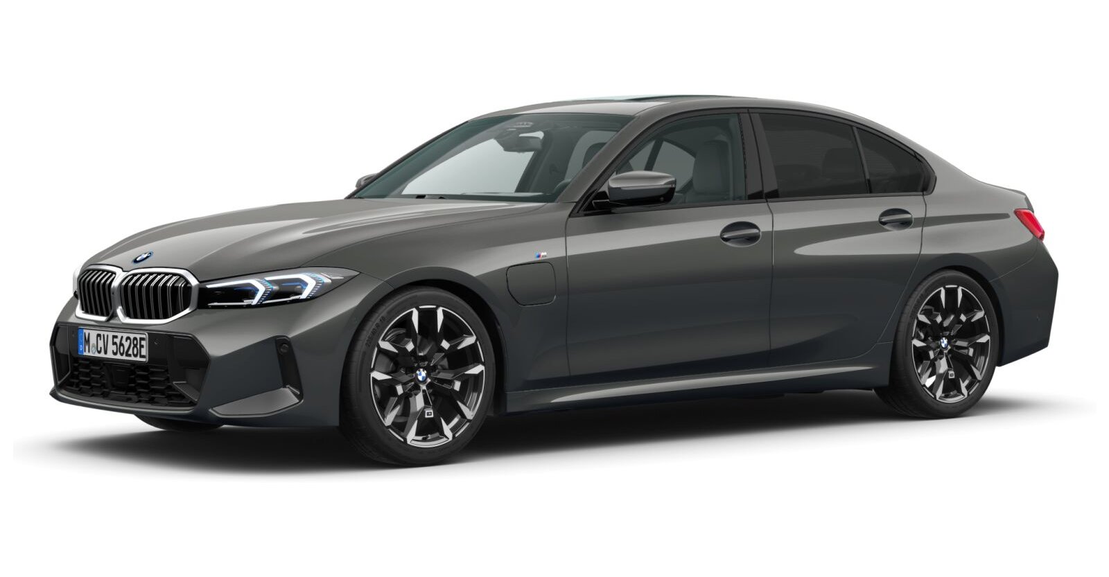 BMW 330e xDrive Limousine in Grau von vorne