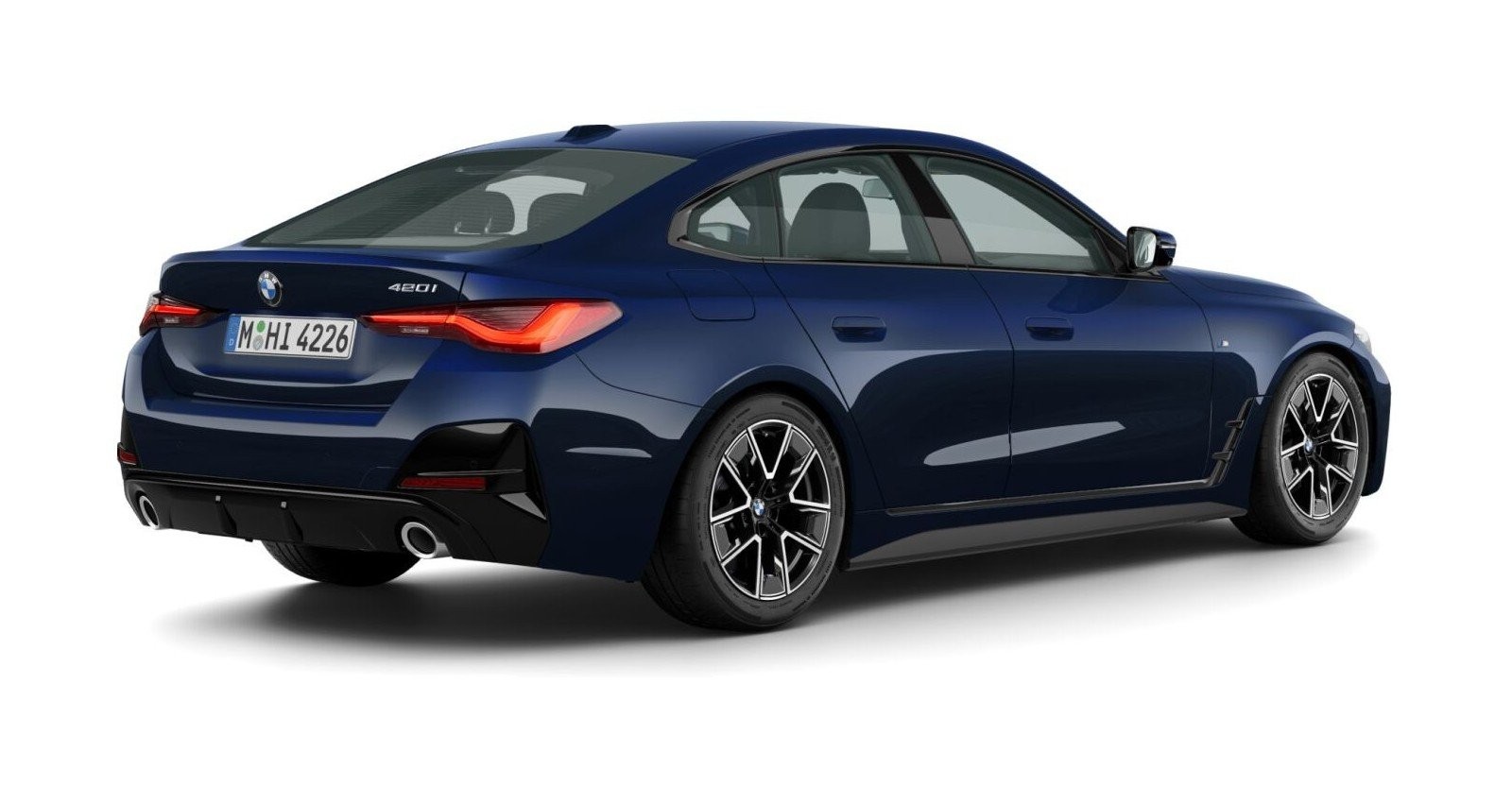 BMW BMW 4er in Blau von hinten BMW BMW 4er in Blau von hinten