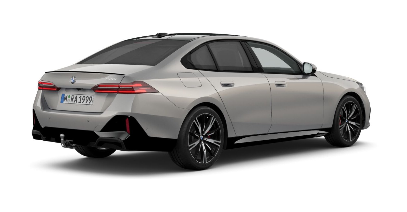 BMW BMW 5er in Grau von hinten