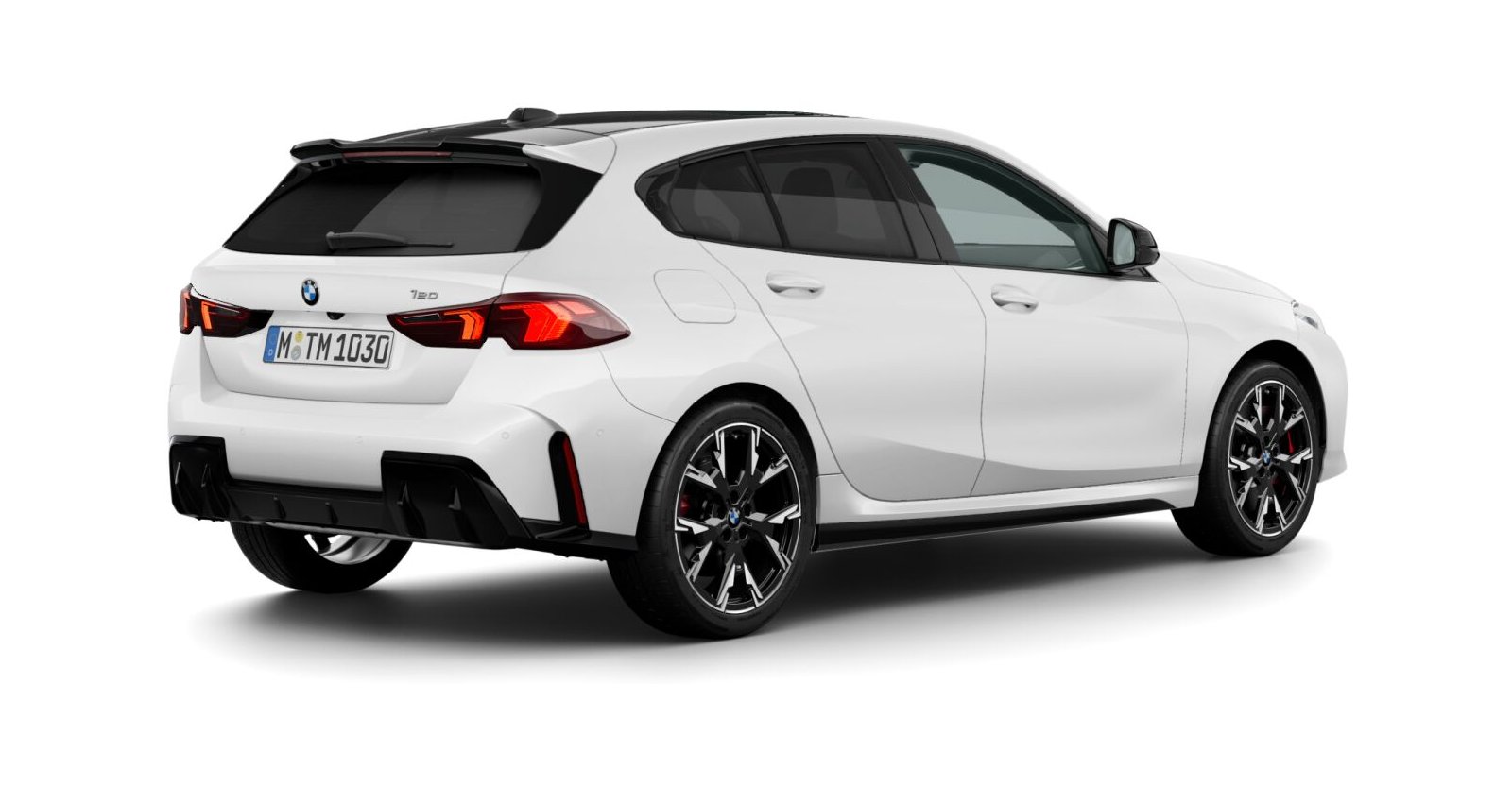 BMW BMW 1er in Weiß von hinten