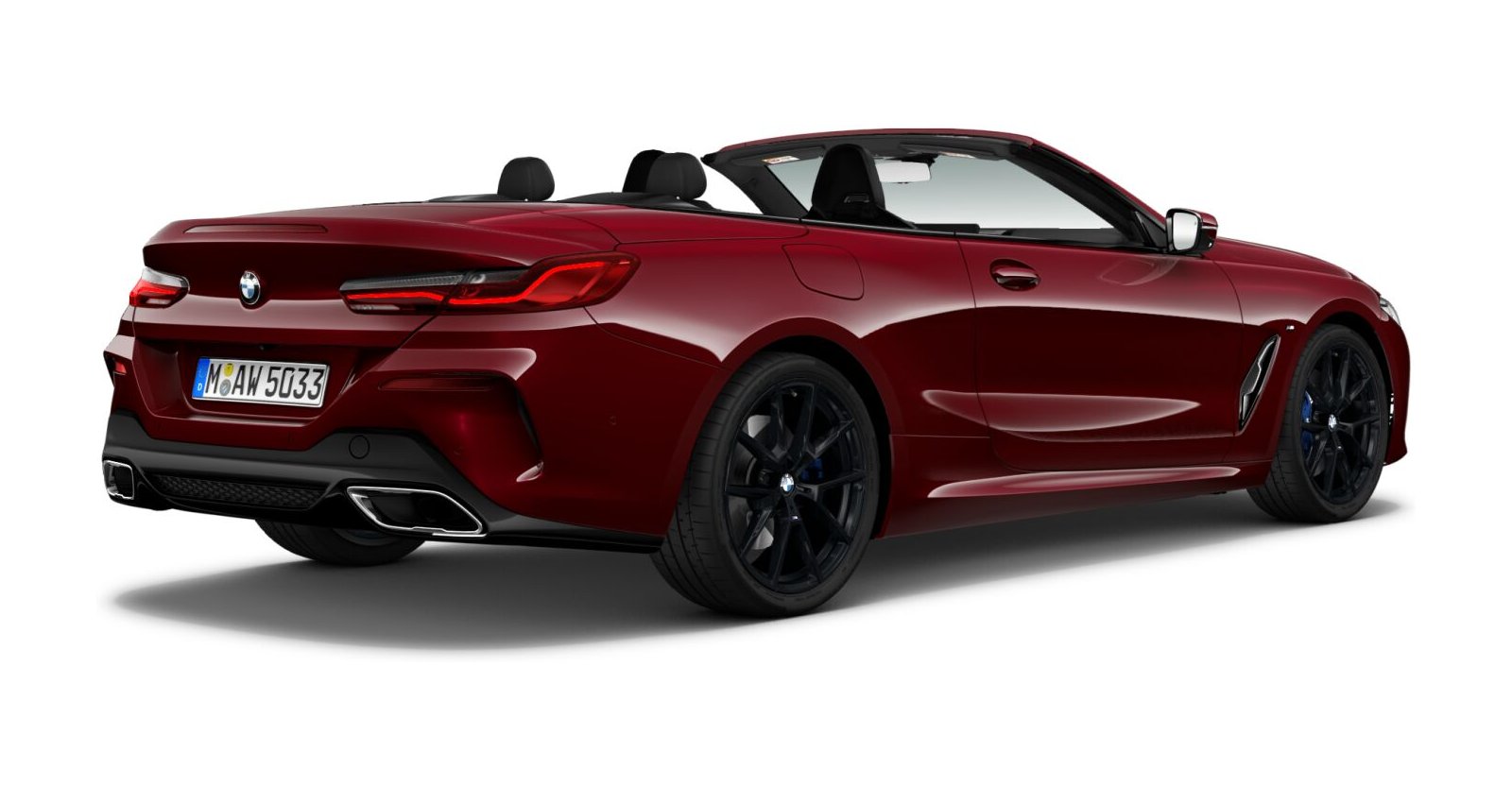 BMW BMW 8er in Rot von hinten