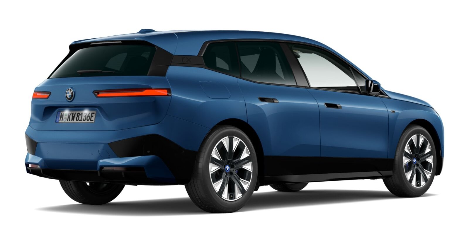 BMW BMW I in Blau von hinten BMW BMW I in Blau von hinten