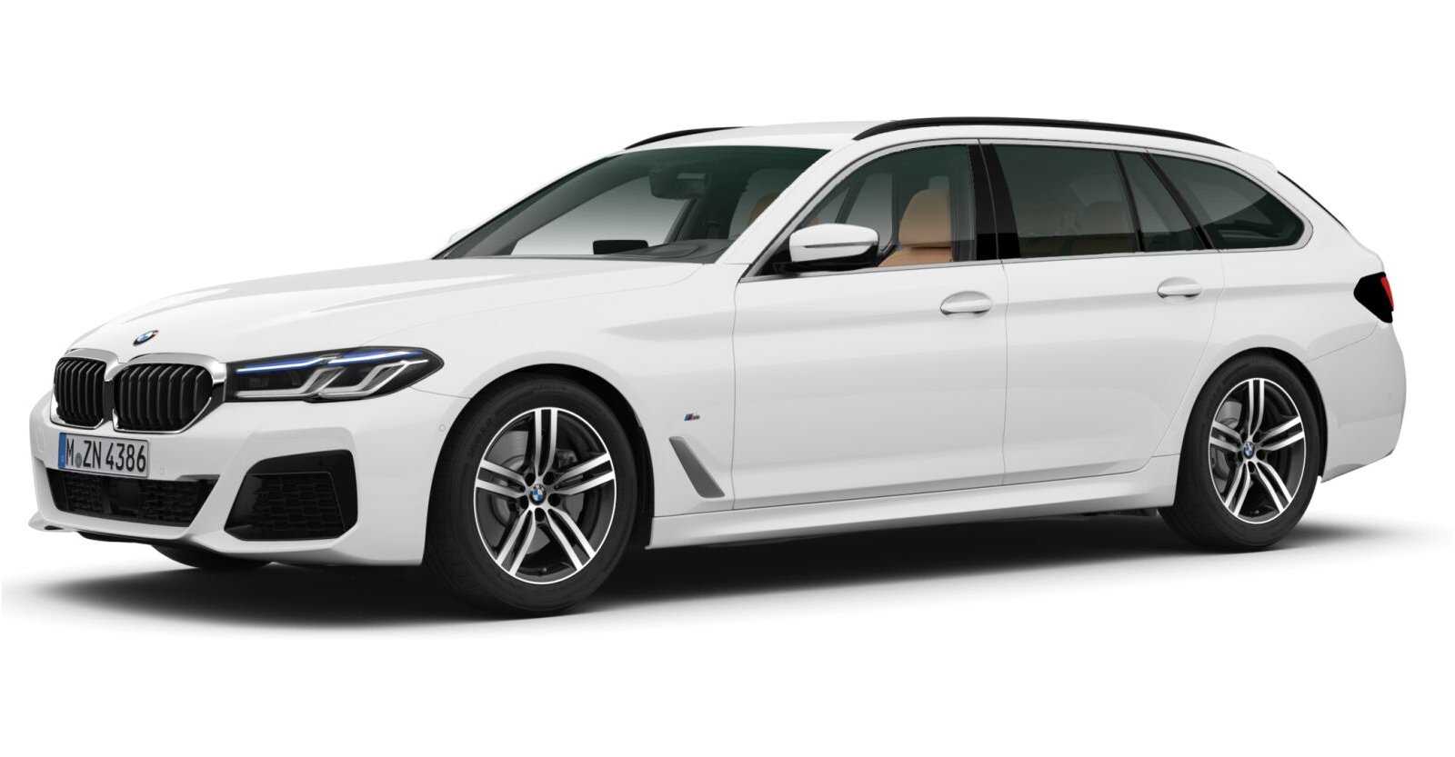 BMW BMW 5er in Weiß von vorne BMW BMW 5er in Weiß von vorne