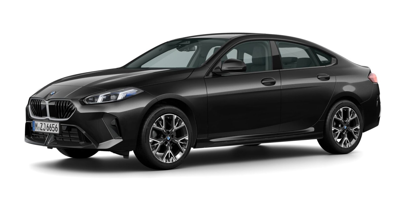 BMW 220d Gran Coupé in Schwarz von vorne