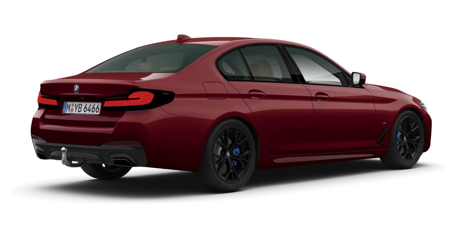 BMW BMW 5er in Rot von hinten BMW BMW 5er in Rot von hinten