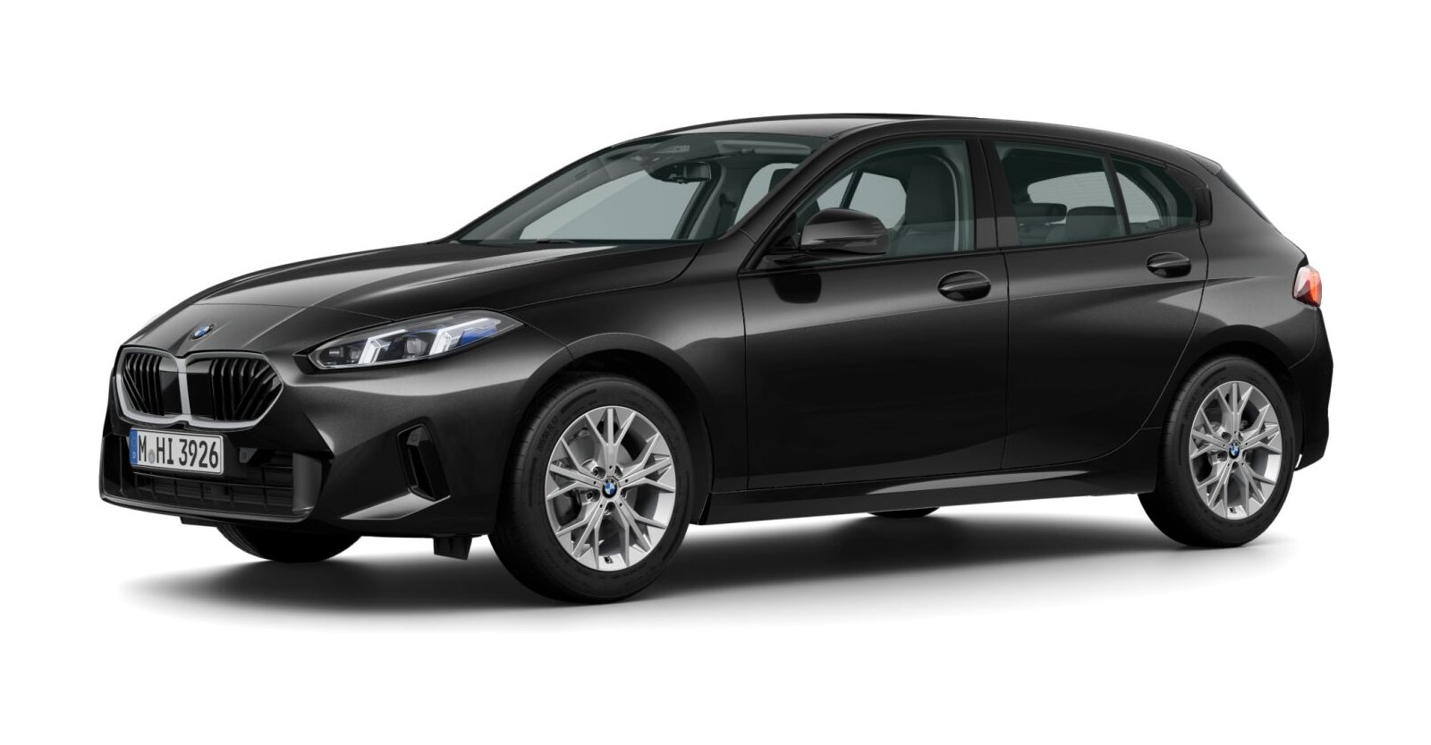 BMW BMW 1er in Schwarz von vorne