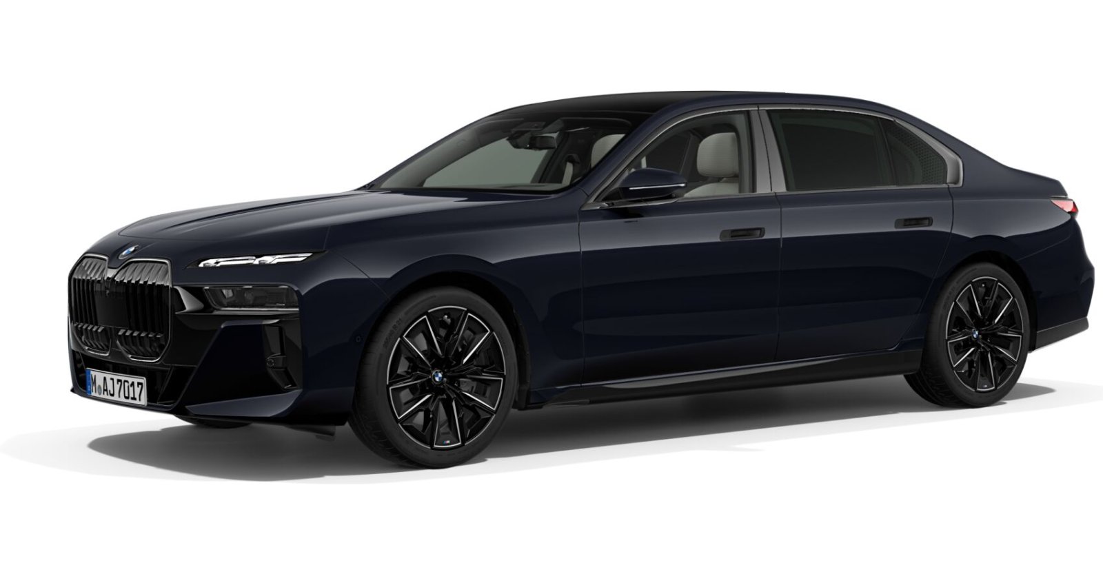 BMW BMW 7er in Schwarz von vorne BMW BMW 7er in Schwarz von vorne