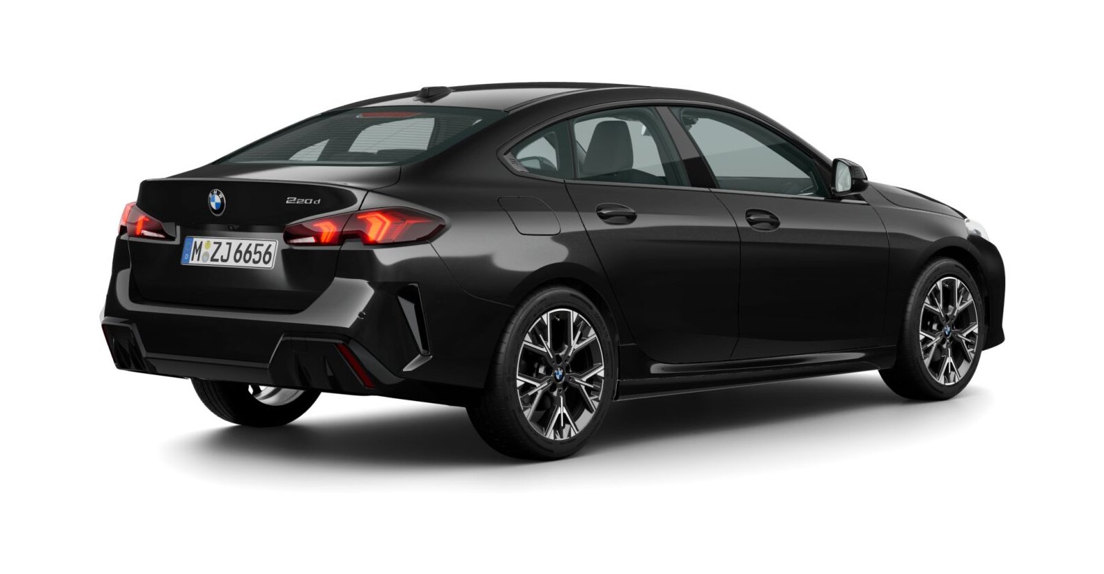BMW BMW 2er in Schwarz von hinten