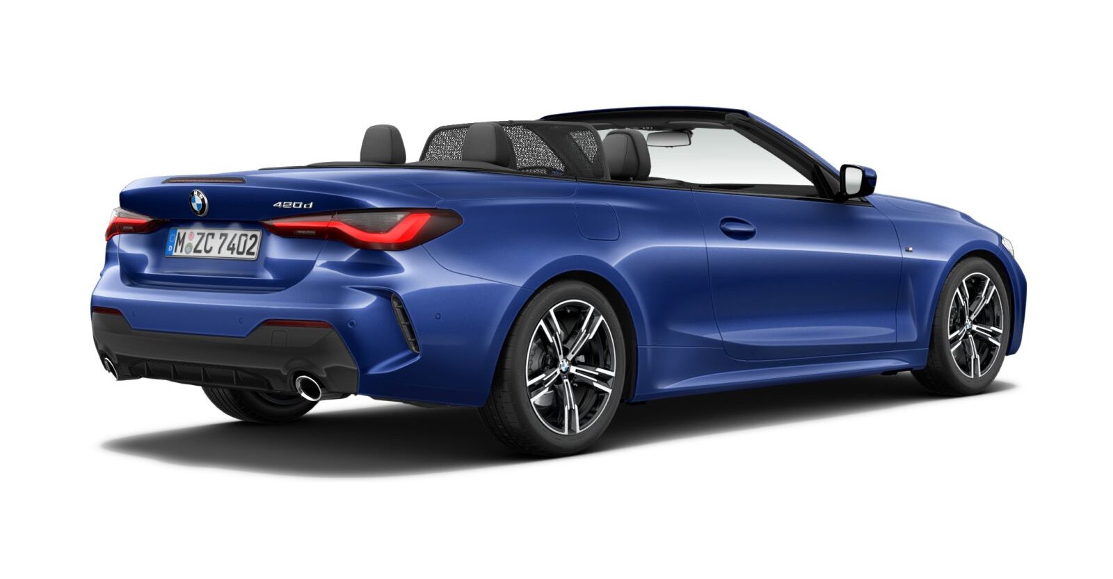 BMW BMW 4er in Blau von hinten BMW BMW 4er in Blau von hinten