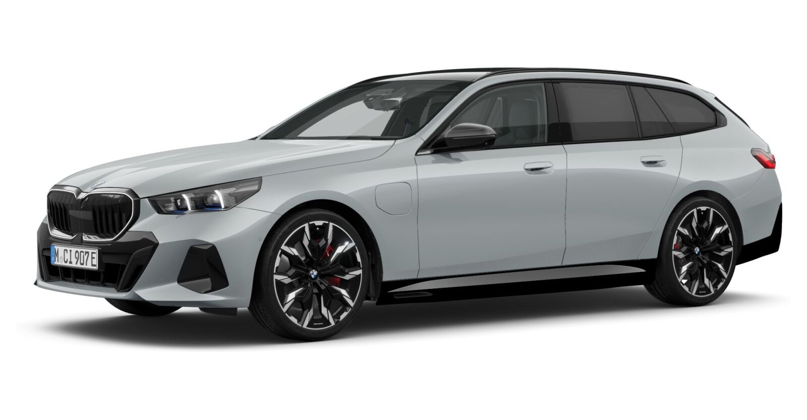 BMW 550e xDrive Touring in Grau von vorne BMW 550e xDrive Touring in Grau von vorne