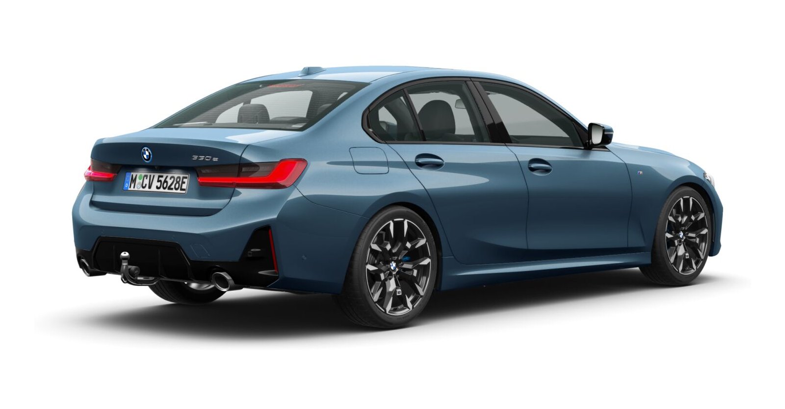 BMW BMW 3er in Blau von hinten BMW BMW 3er in Blau von hinten
