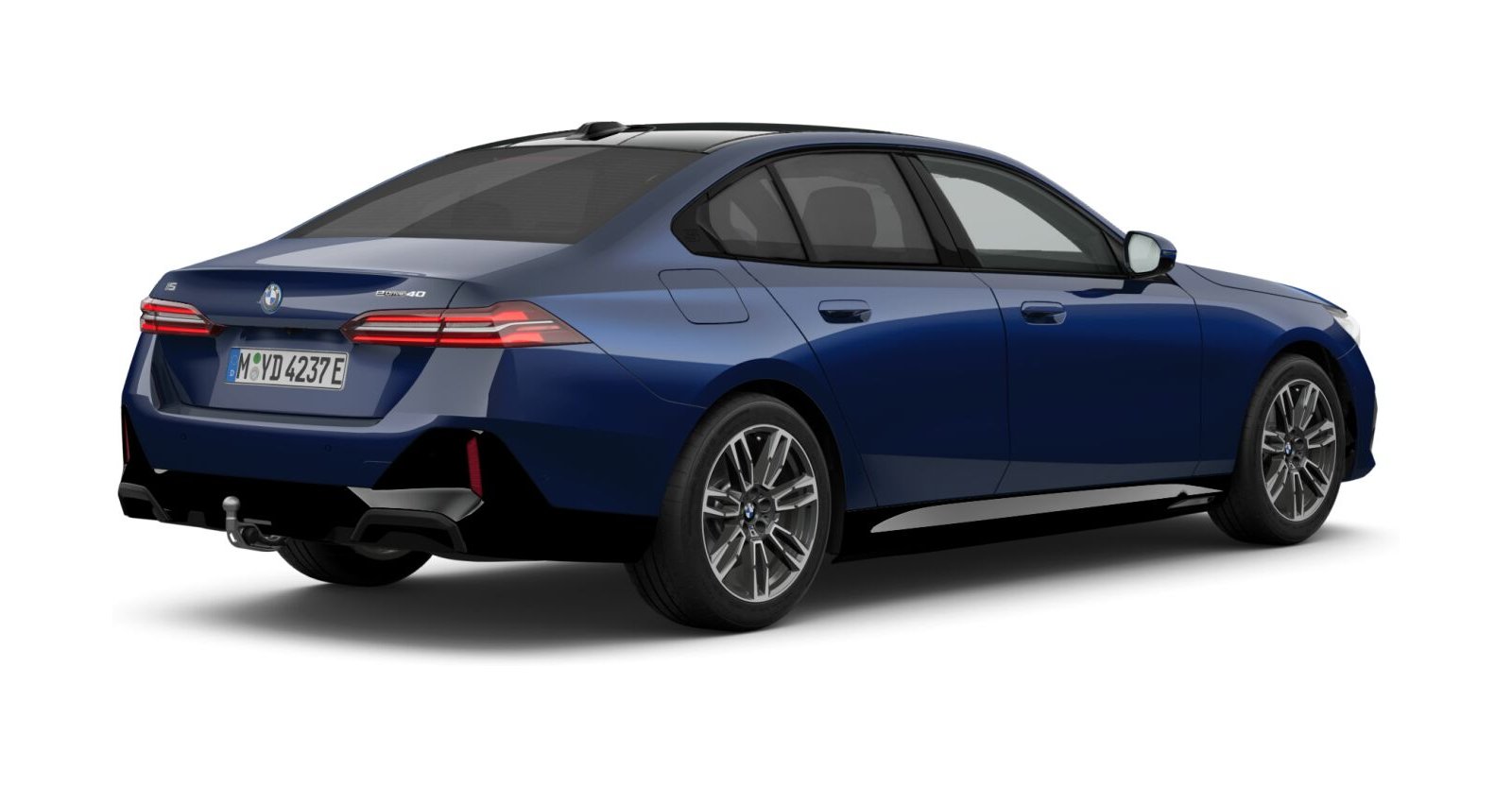 BMW BMW I in Blau von hinten