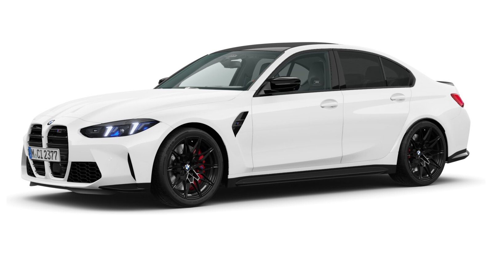 BMW M3 Competition Limousine in Weiß von vorne