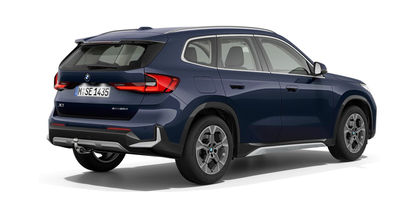BMW BMW X in Blau von hinten BMW BMW X in Blau von hinten