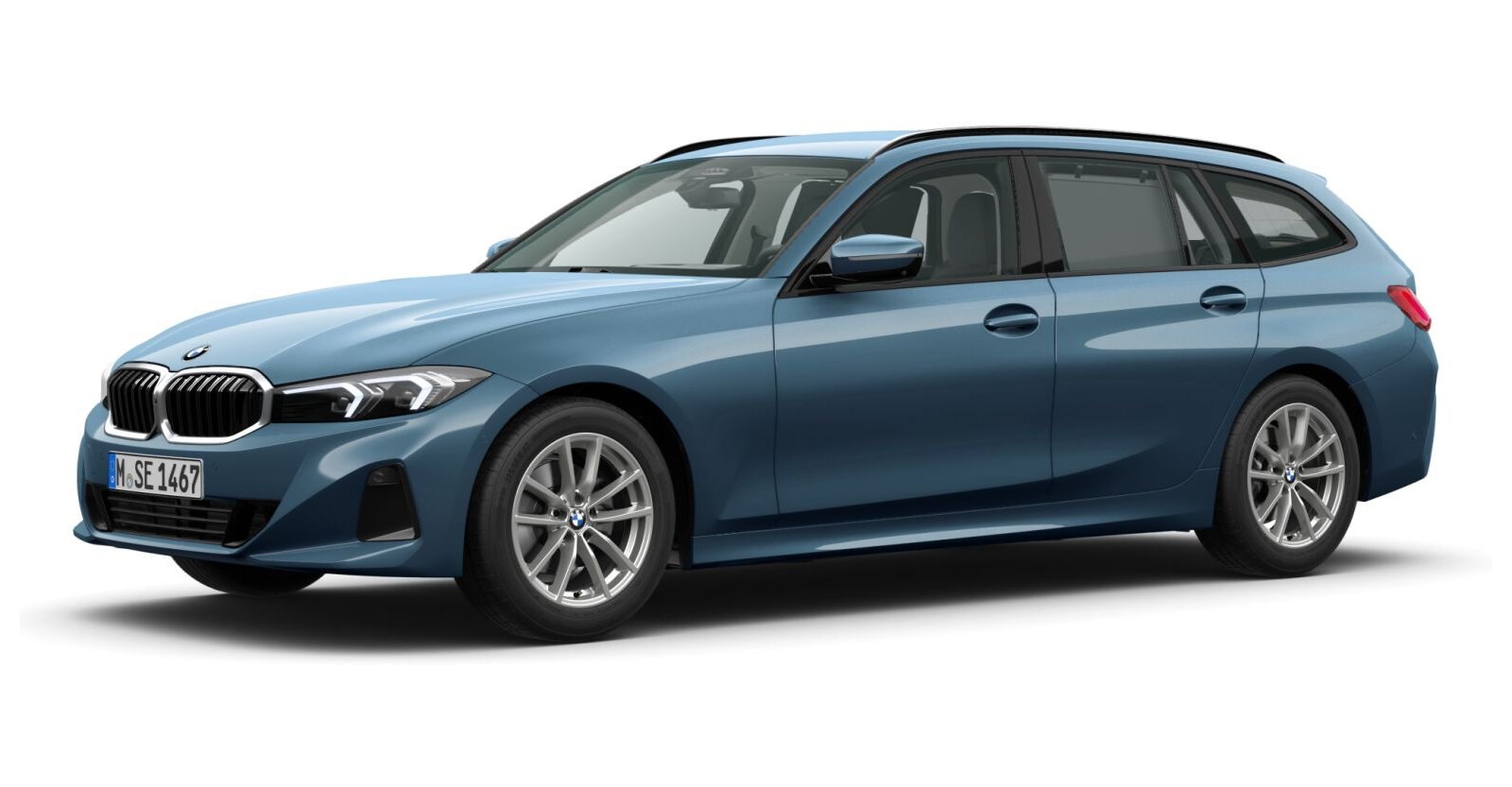 BMW BMW 3er in Blau von vorne BMW BMW 3er in Blau von vorne