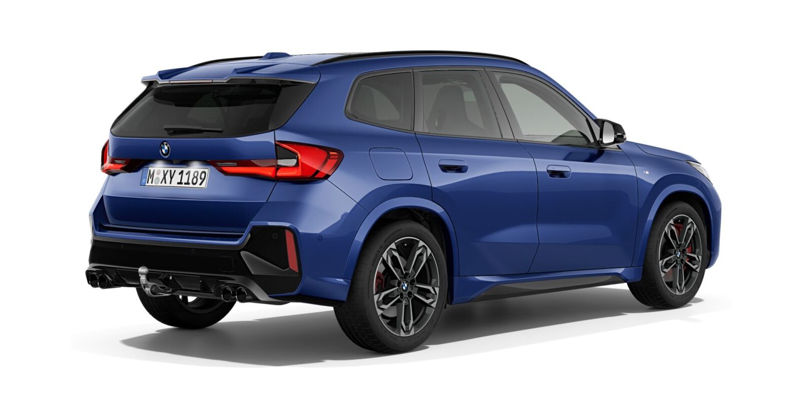 BMW BMW X in Blau von hinten