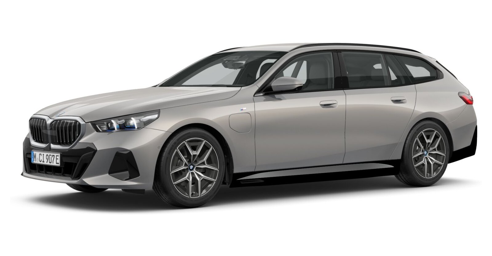 BMW 530e xDrive Touring in Grau von vorne BMW 530e xDrive Touring in Grau von vorne