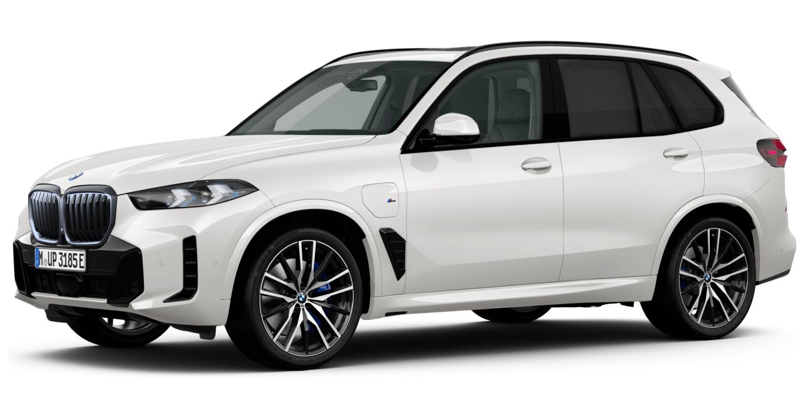 BMW X5 xDrive50e in Weiß von vorne