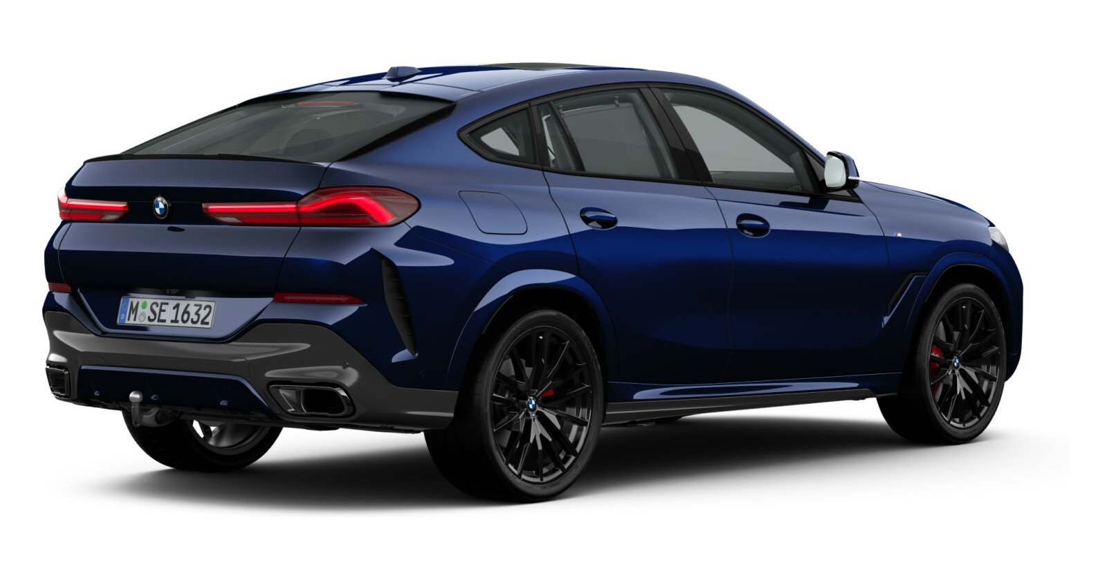 BMW BMW X in Blau von hinten BMW BMW X in Blau von hinten