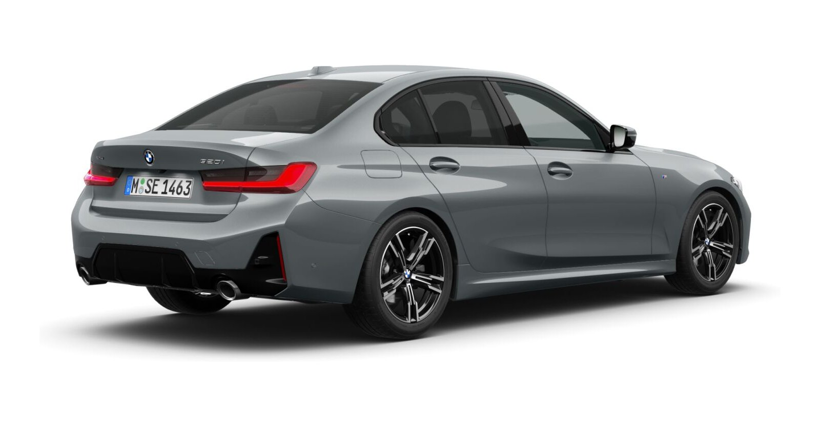BMW BMW 3er in Grau von hinten BMW BMW 3er in Grau von hinten