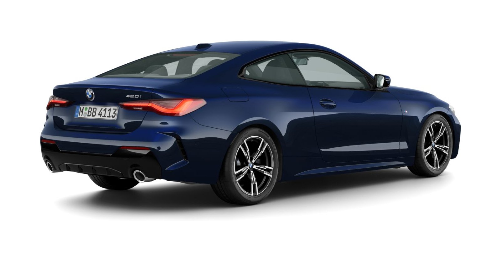 BMW BMW 4er in Blau von hinten BMW BMW 4er in Blau von hinten