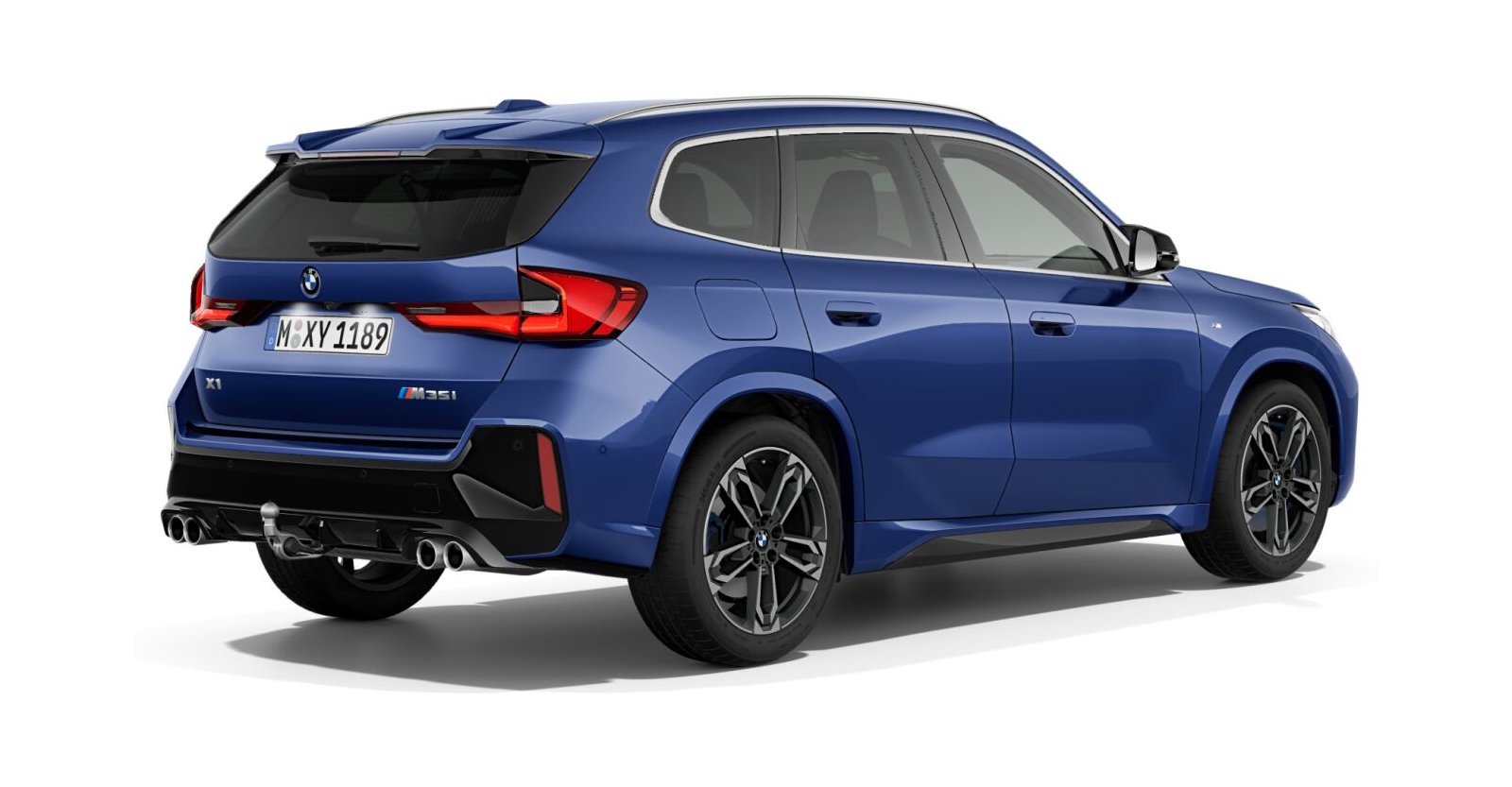 BMW BMW X in Blau von hinten