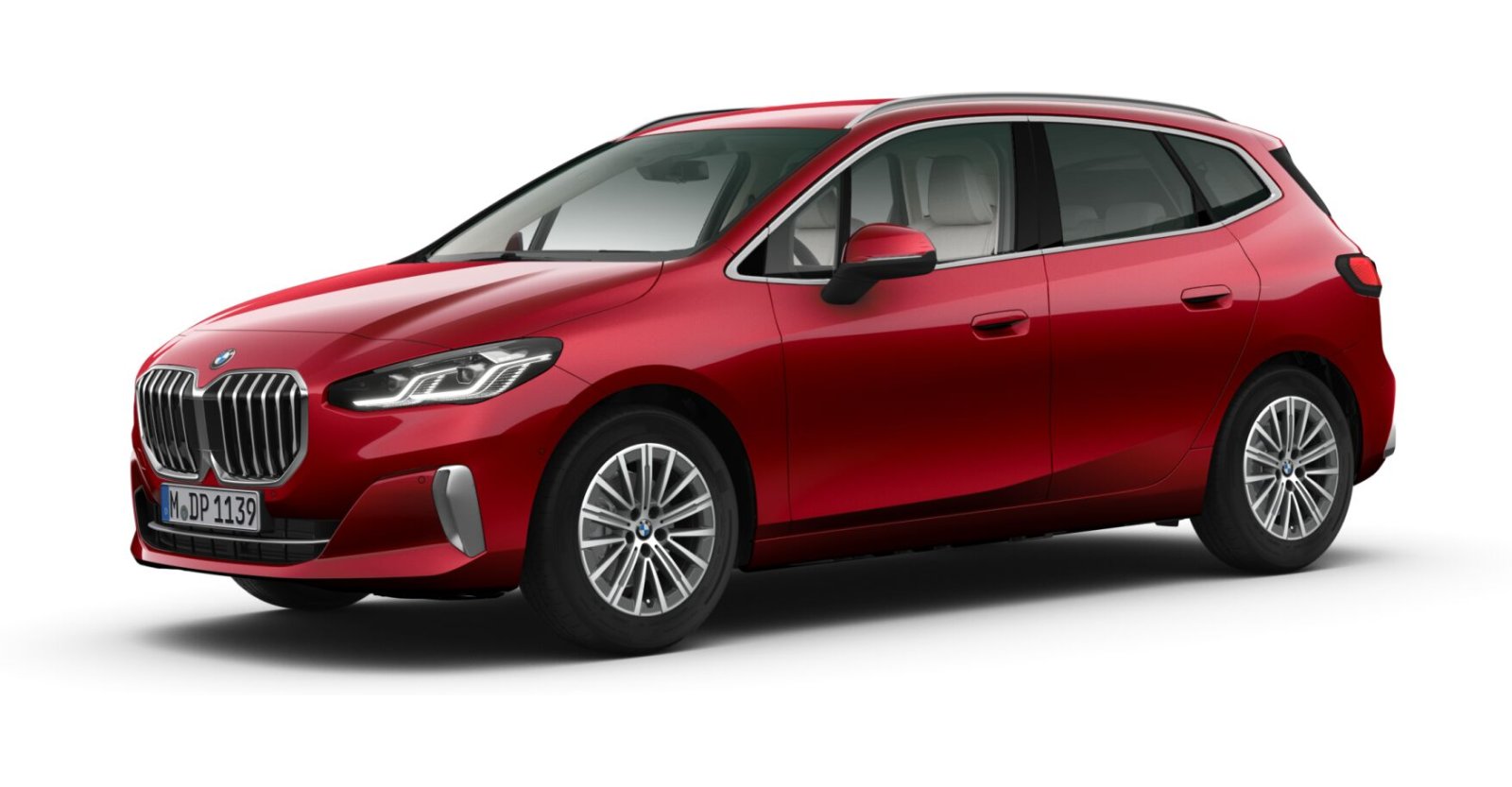 BMW 220i Active Tourer in Rot von vorne