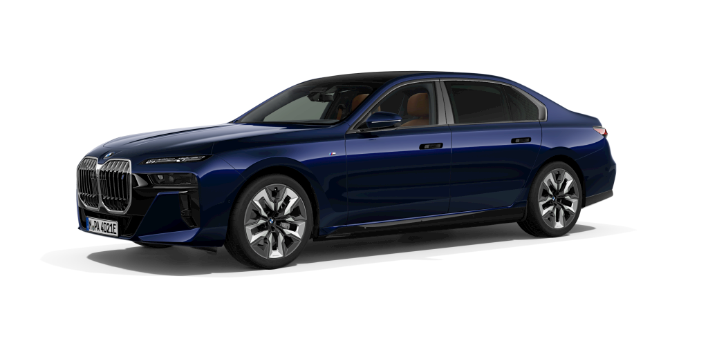 BMW BMW I in Blau von vorne BMW BMW I in Blau von vorne