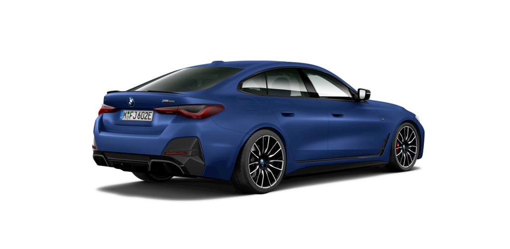 BMW BMW I in Blau von hinten