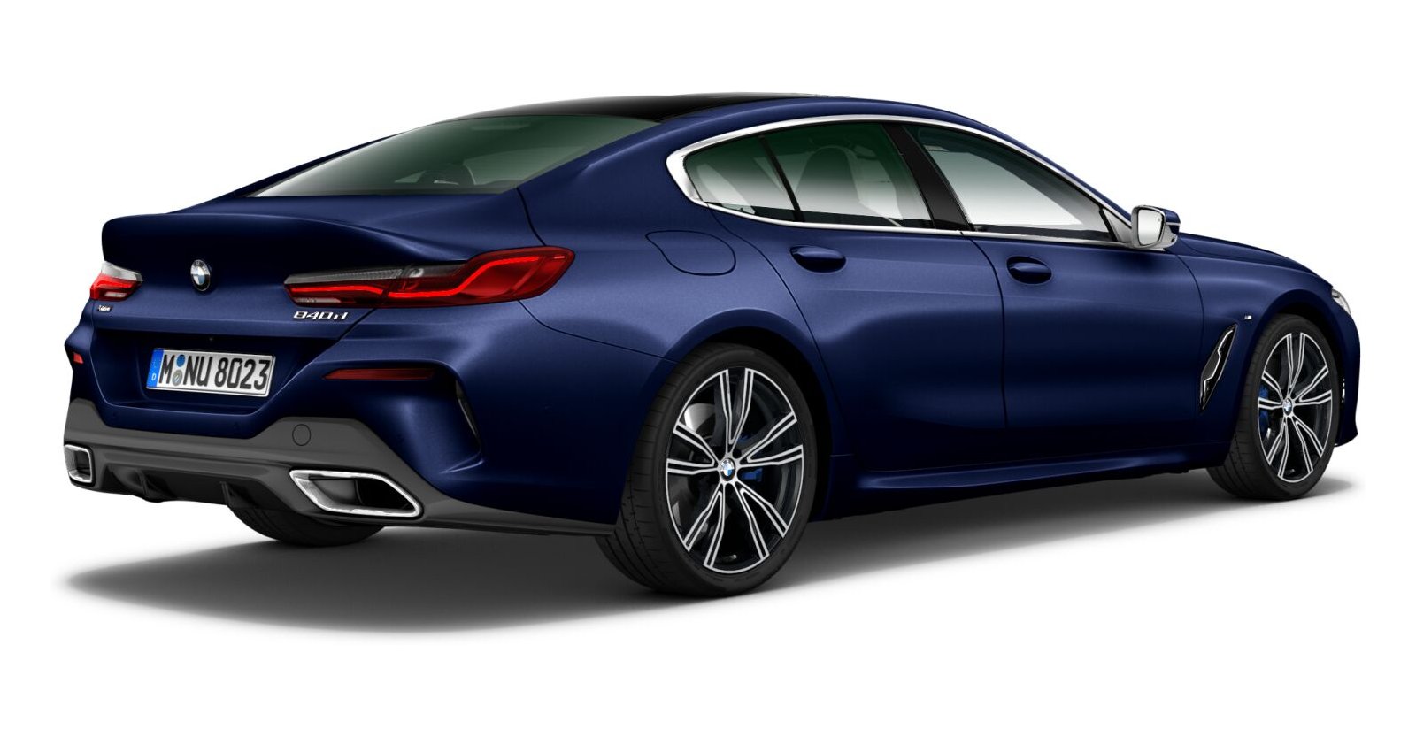 BMW BMW 8er in Blau von hinten BMW BMW 8er in Blau von hinten