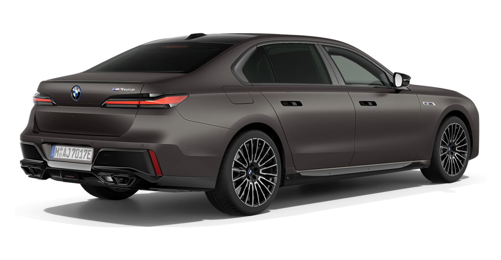 BMW BMW 7er in Grau von hinten