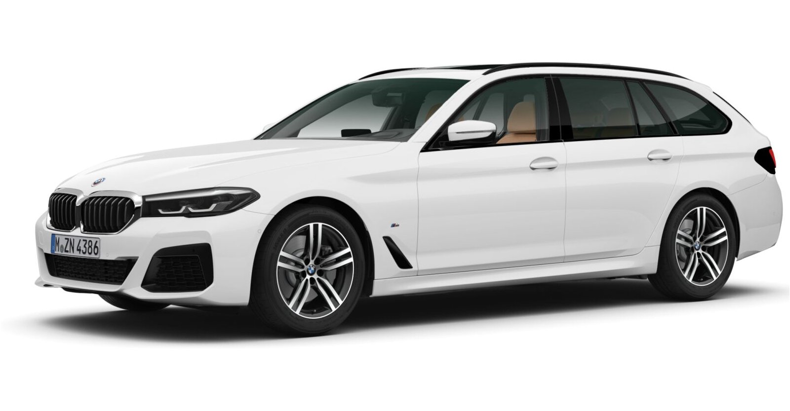 BMW BMW 5er in Weiß von vorne BMW BMW 5er in Weiß von vorne