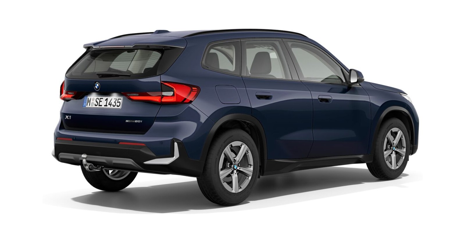BMW BMW X in Blau von hinten