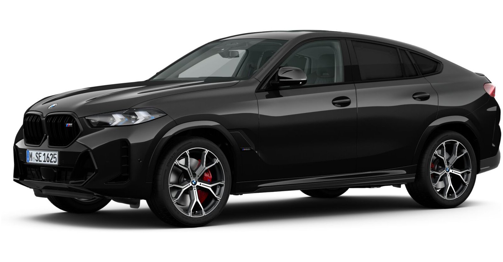 BMW X6 M60i xDrive in Schwarz von vorne