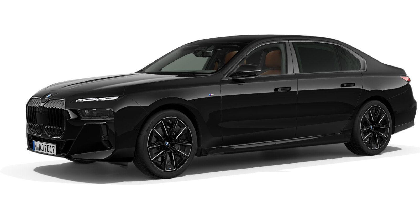 BMW BMW 7er in Schwarz von vorne