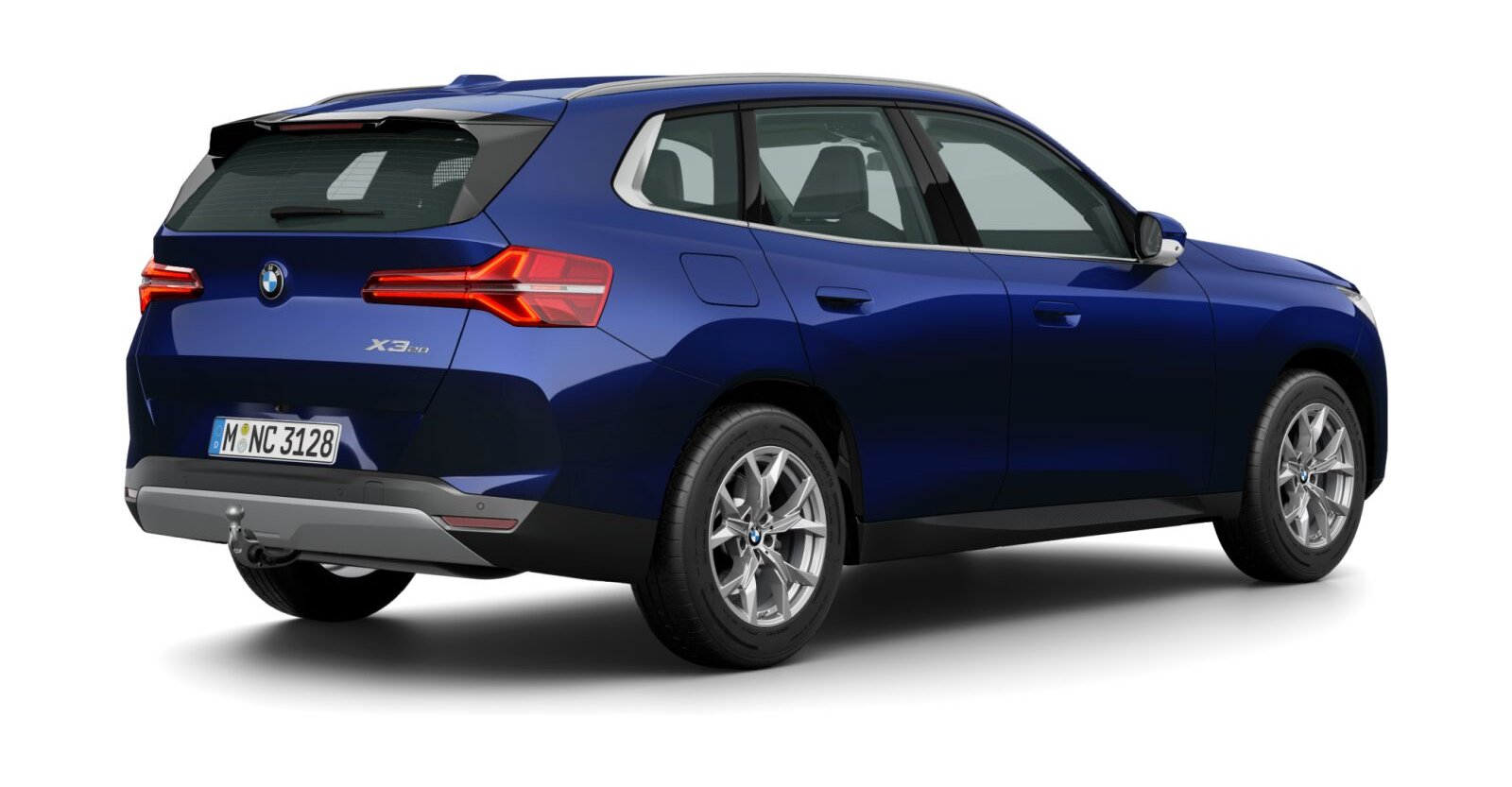 BMW BMW X in Blau von hinten BMW BMW X in Blau von hinten