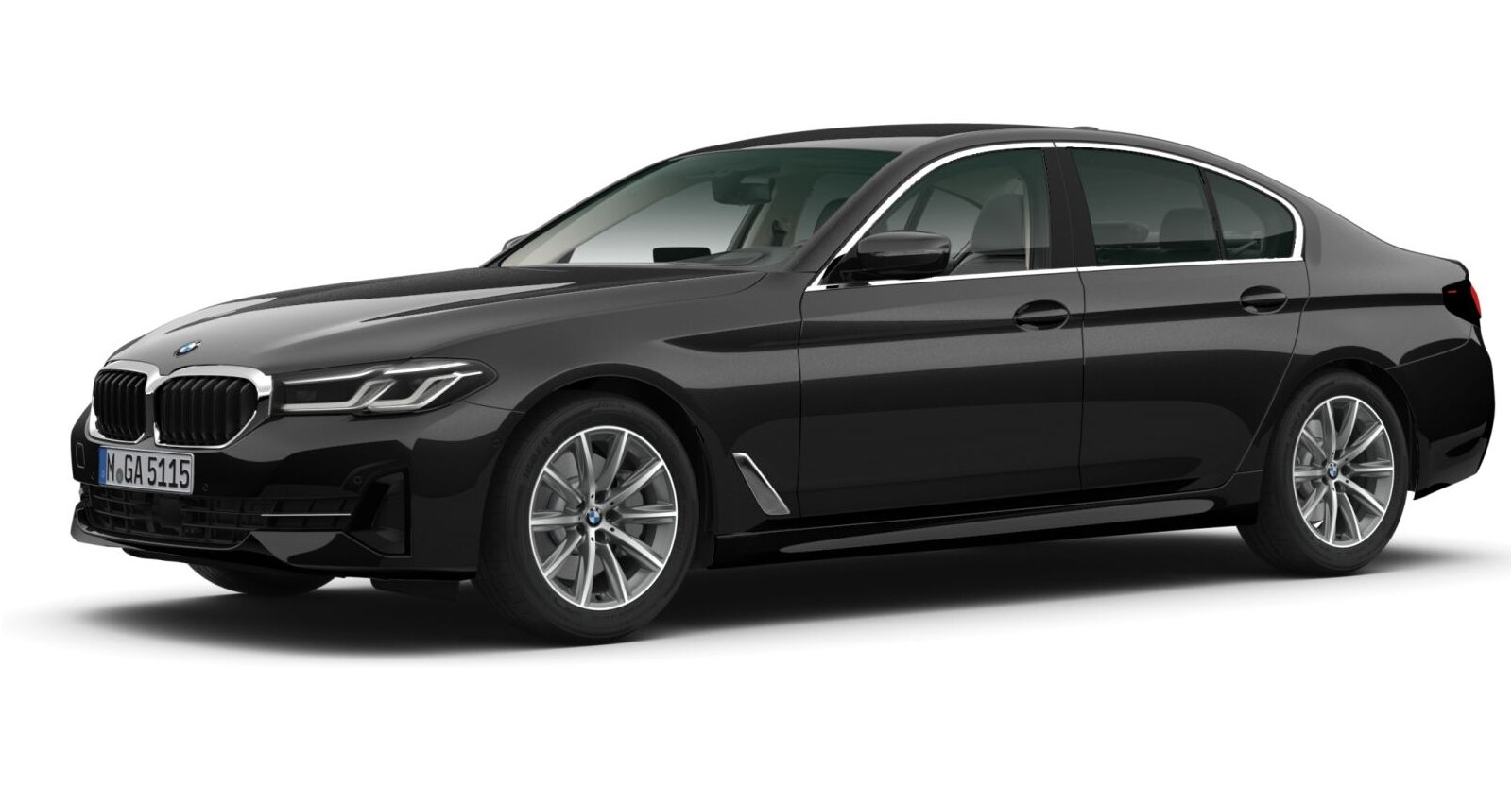 BMW BMW 5er in Schwarz von vorne BMW BMW 5er in Schwarz von vorne