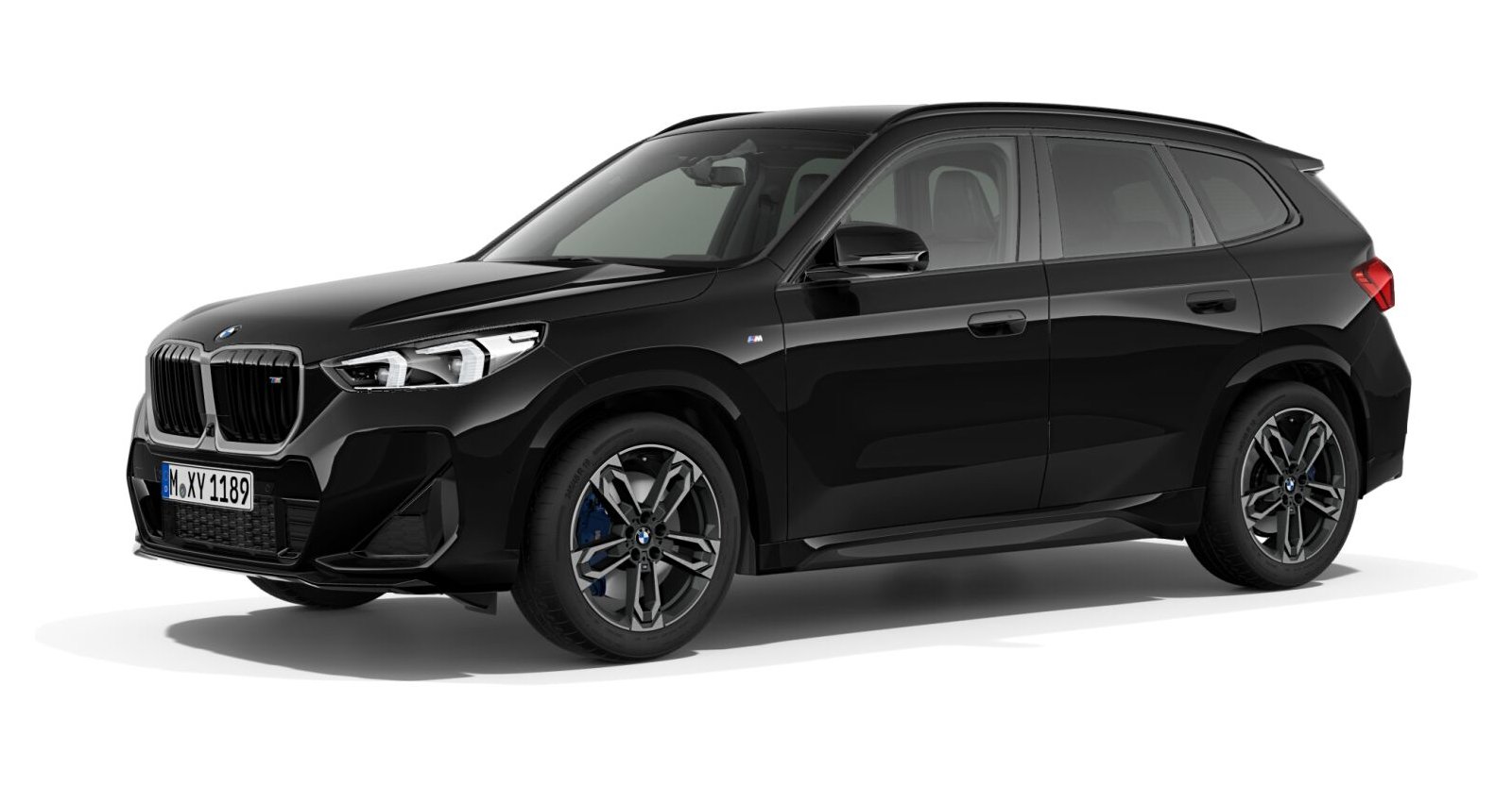 BMW X1 M35i xDrive in Schwarz von vorne BMW X1 M35i xDrive in Schwarz von vorne