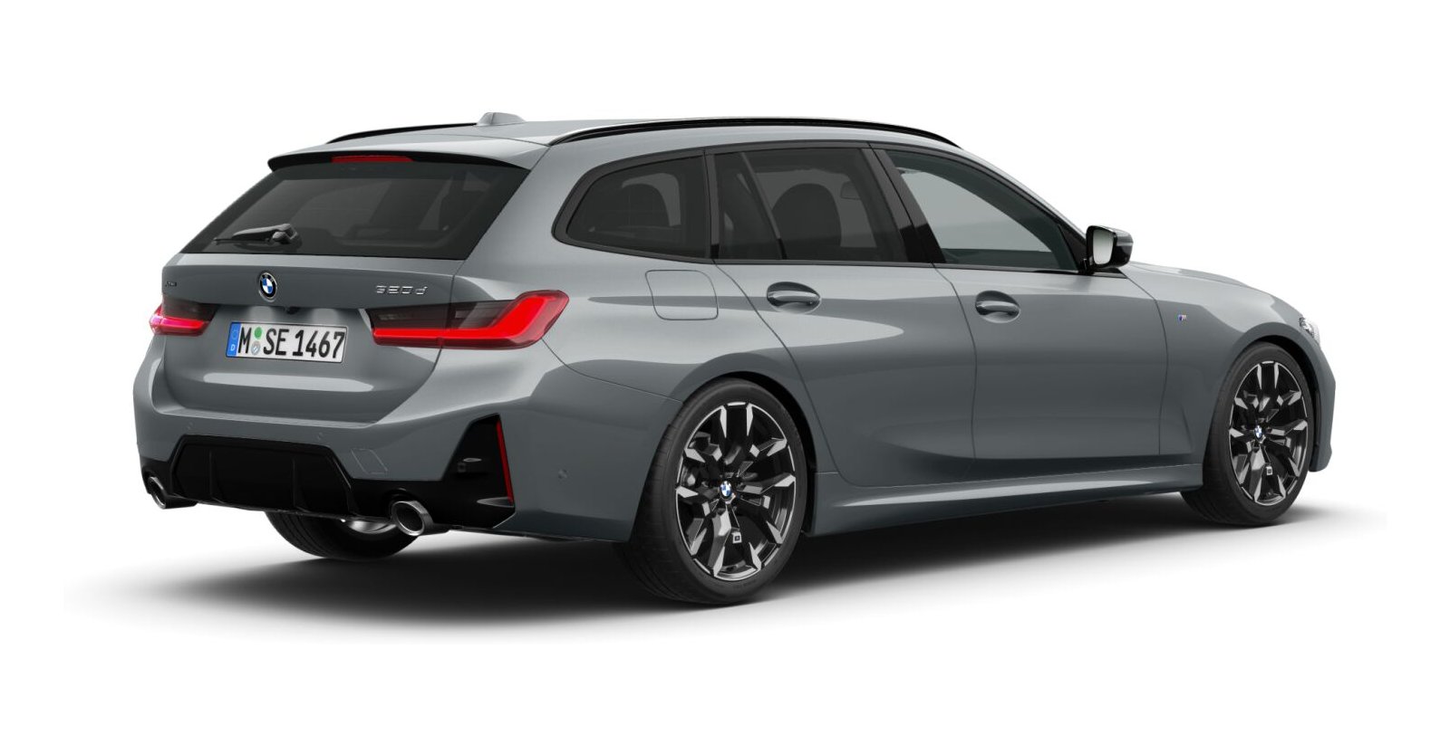 BMW BMW 3er in Grau von hinten BMW BMW 3er in Grau von hinten