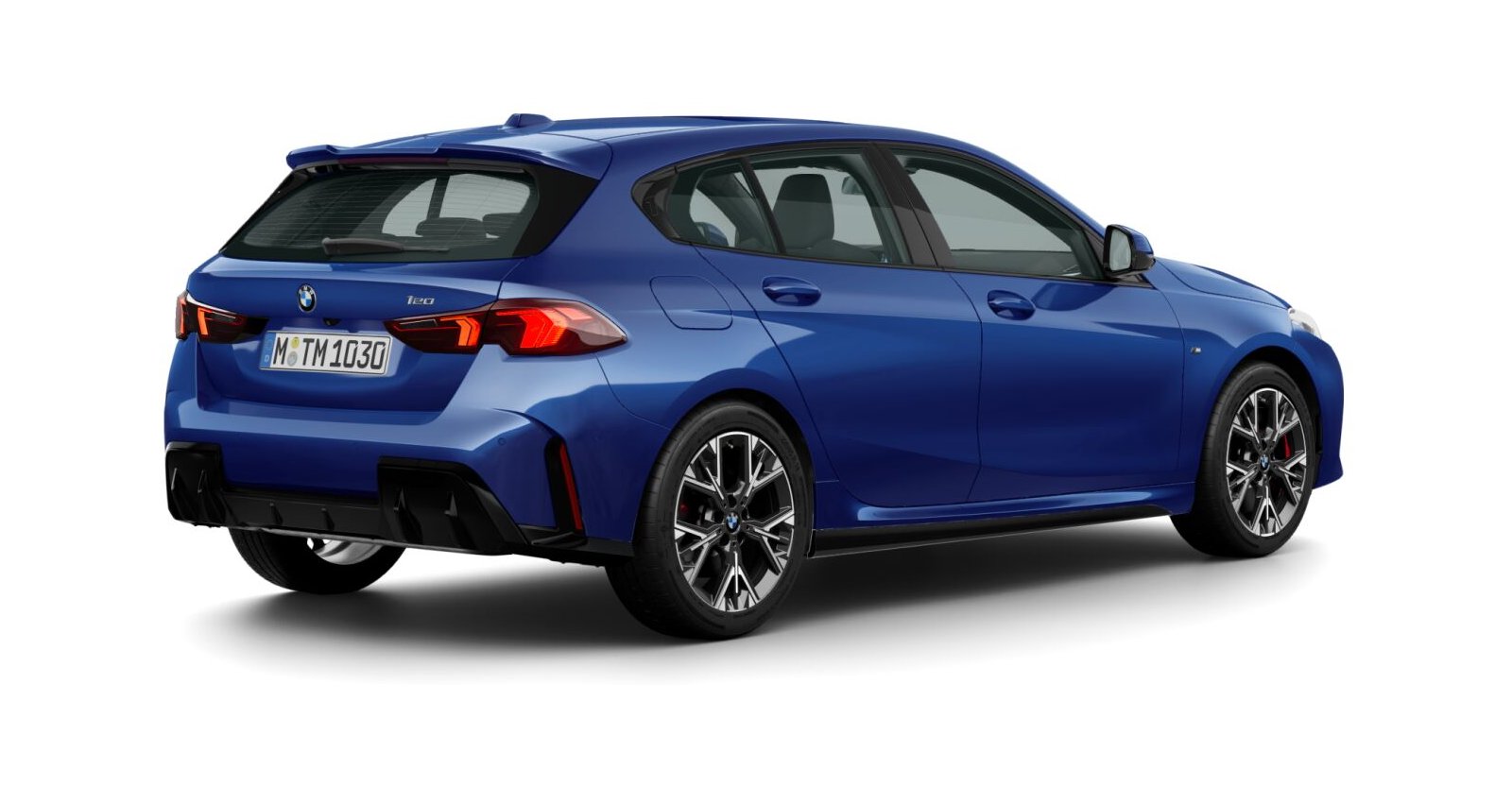 BMW BMW 1er in Blau von hinten BMW BMW 1er in Blau von hinten