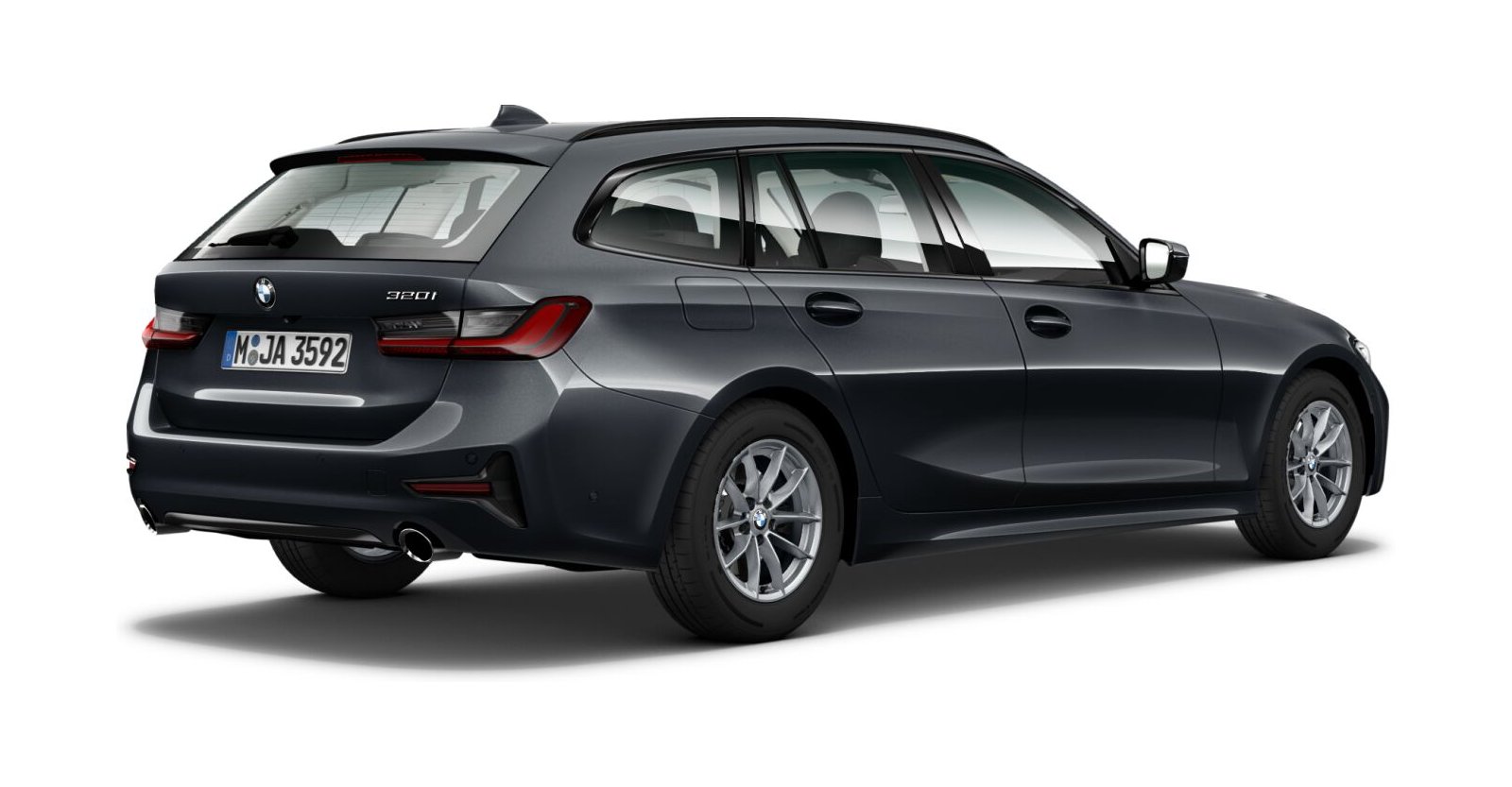 BMW BMW 3er in Grau von hinten BMW BMW 3er in Grau von hinten