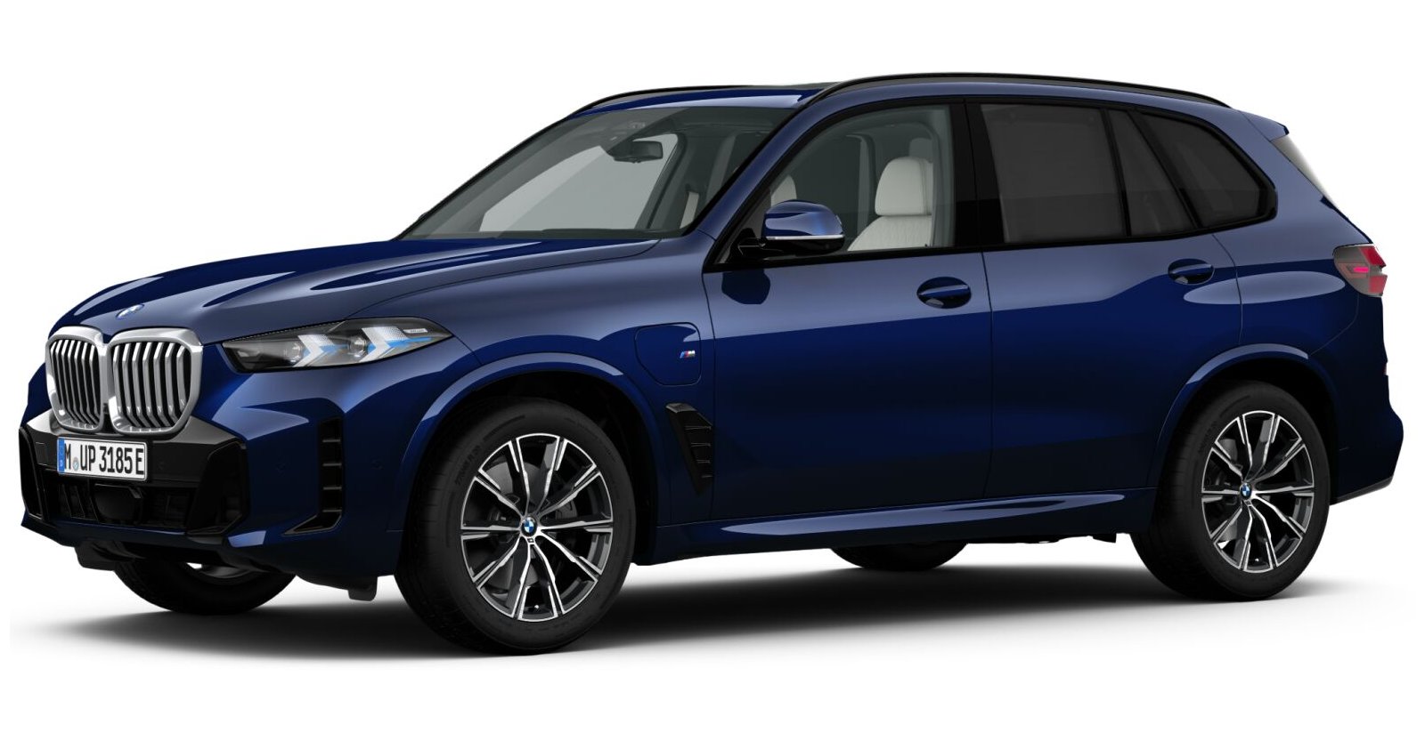 BMW X5 xDrive50e in Blau von vorne BMW X5 xDrive50e in Blau von vorne